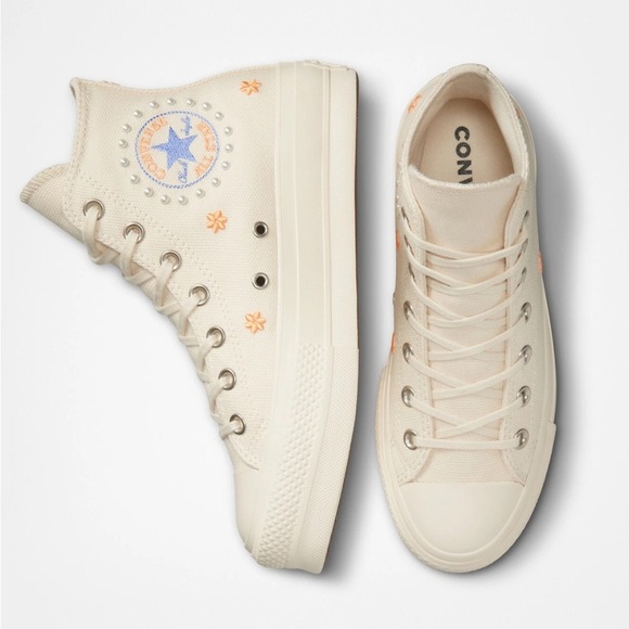 CONVERSE Chuck Taylor All Star Lift Platform Hi Pearls Sneakers 10 - Picture 16 of 16
